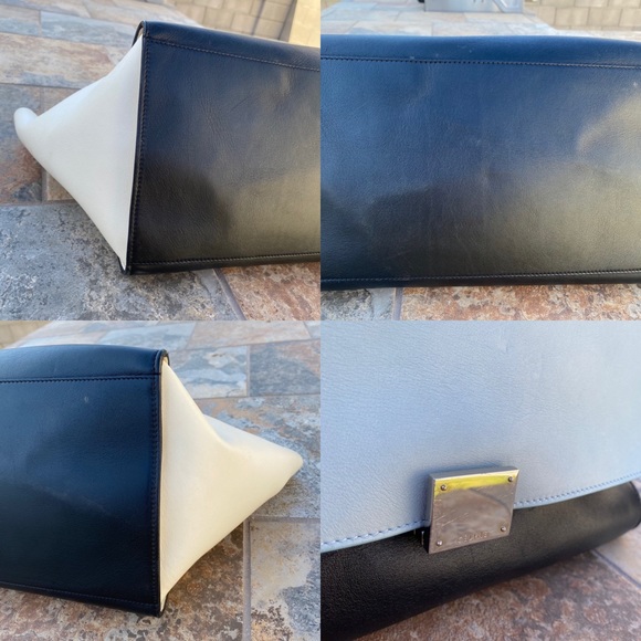 SOLD Celine Large Trapeze Leather Satchel - Picture 12 of 15
